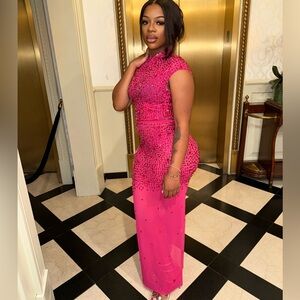 Custom Embellished Crystal Dress